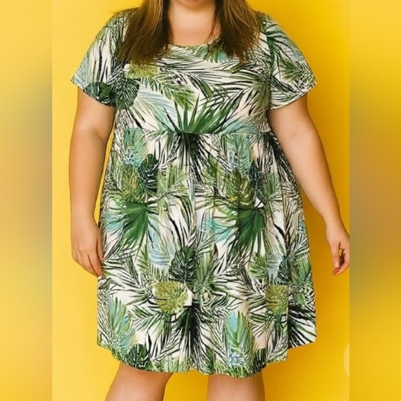 Vibe Green Dolman Sleeve Sundress - Picture 1 of 5